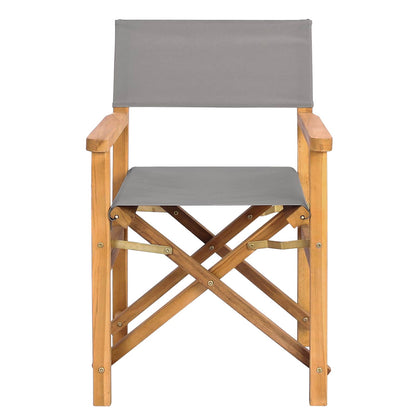 vidaXL Dining Chair Folding Brown and Light Grey 56 x 54 x 87 cm