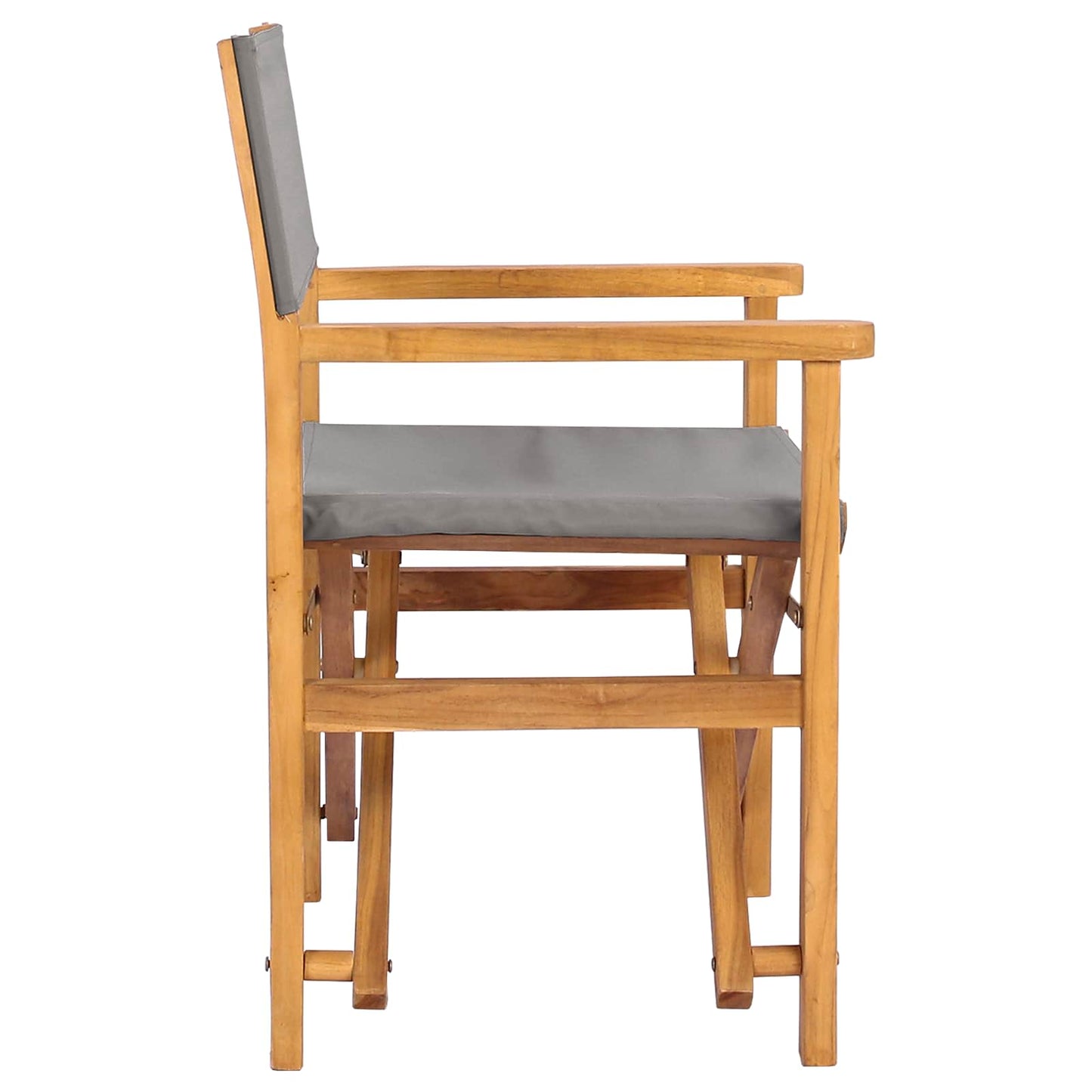 vidaXL Dining Chair Folding Brown and Light Grey 56 x 54 x 87 cm