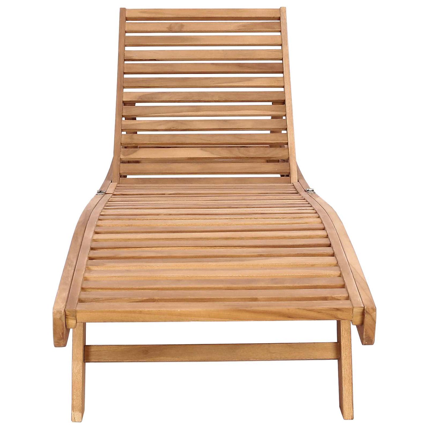 vidaXL Sun Lounger Brown Solid Teak Wood