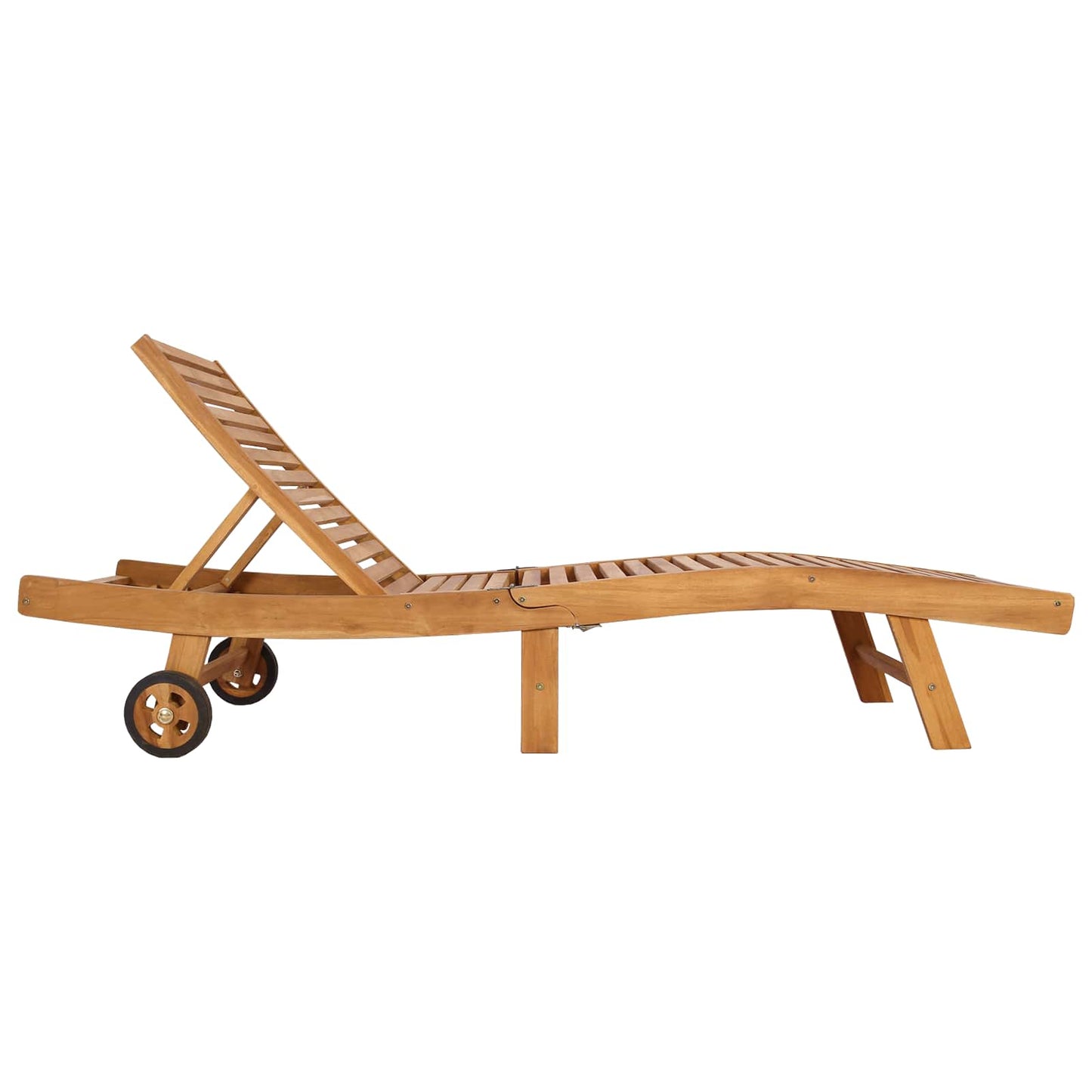 vidaXL Sun Lounger Brown Solid Teak Wood