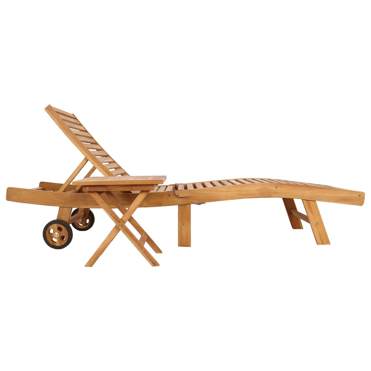 vidaXL Sun Lounger 2 pcs Brown Solid Teak Wood
