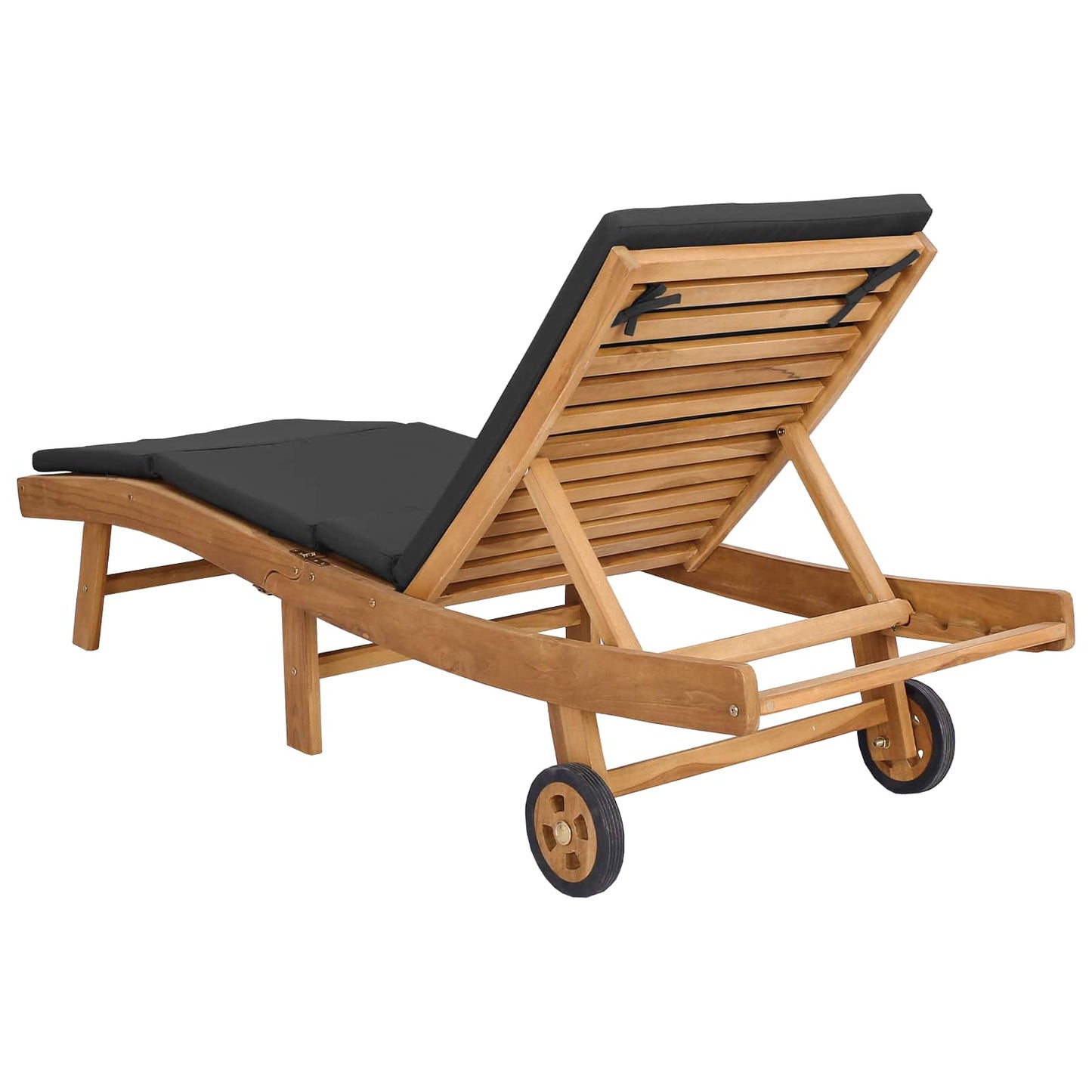 vidaXL Sun Lounger Brown and Dark Grey Polyester