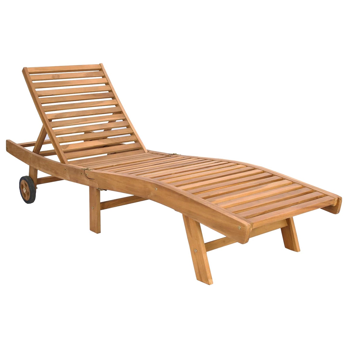 vidaXL Sun Lounger Brown and Cream Polyester