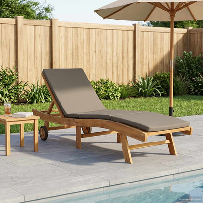 vidaXL Sun Lounger Brown and Taupe Polyester