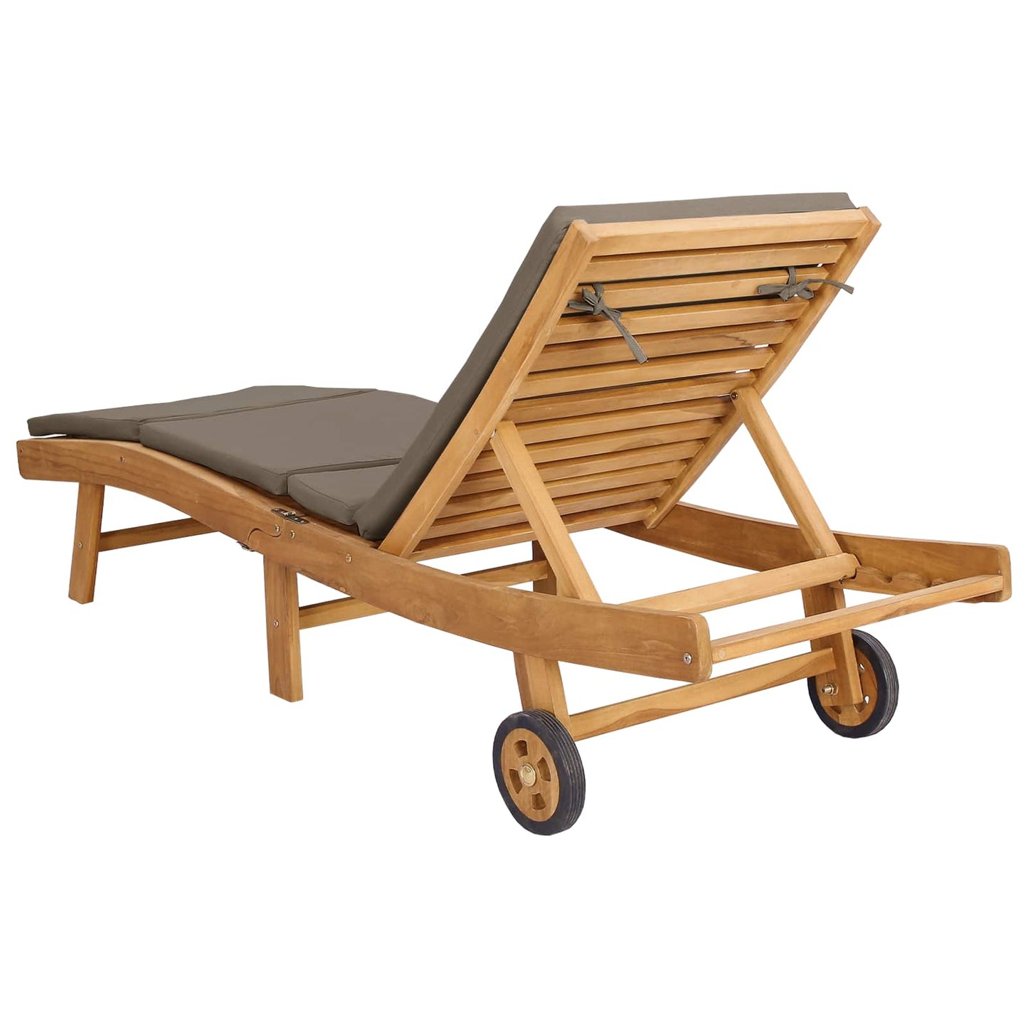 vidaXL Sun Lounger Brown and Taupe Polyester