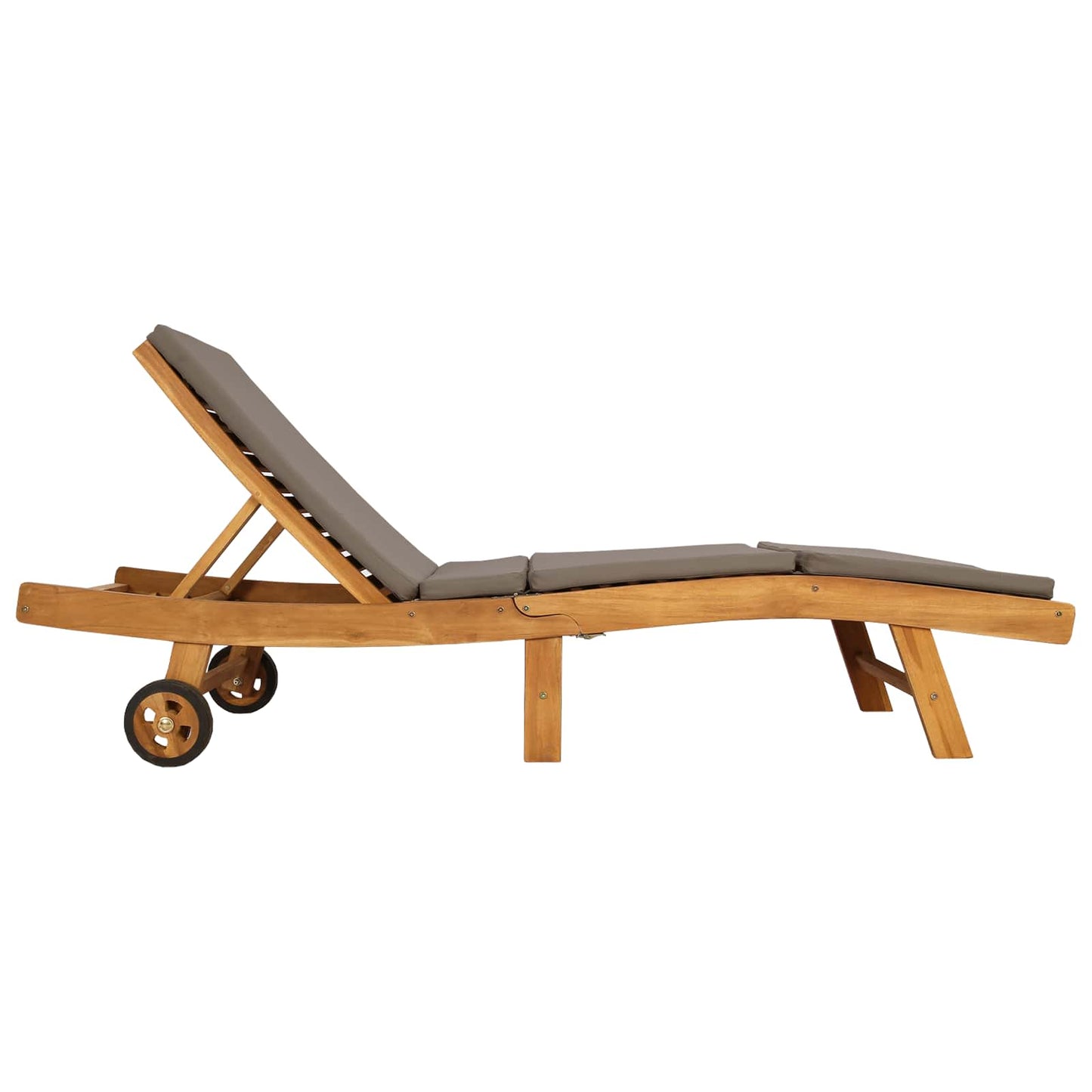 vidaXL Sun Lounger Brown and Taupe Polyester