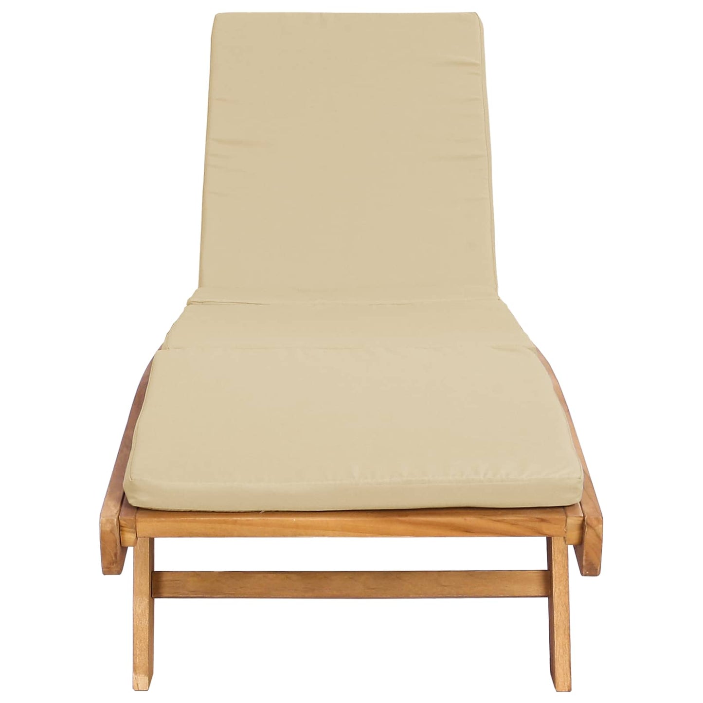 vidaXL Sun Lounger Brown and Beige Polyester