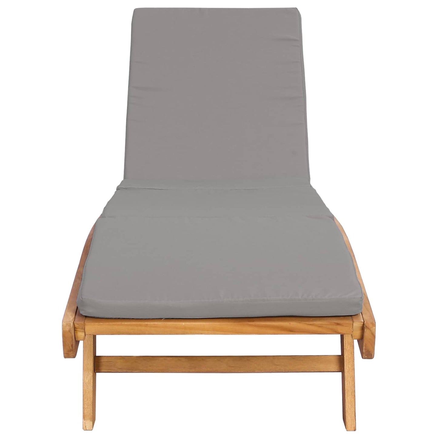 vidaXL Sun Lounger Brown and Light Grey Polyester