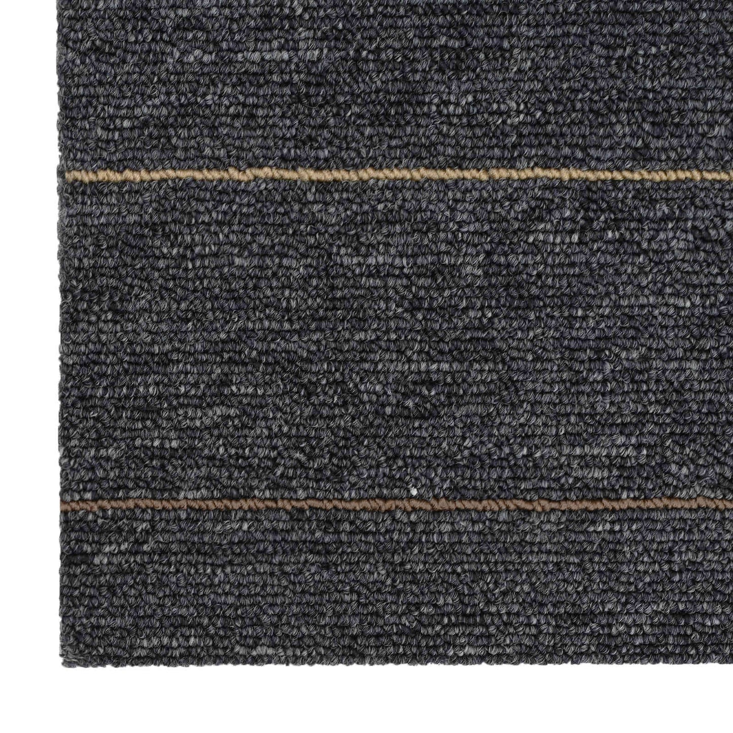 vidaXL Carpet Tile Dark Grey with Stripes 50 x 50 cm 4 pcs