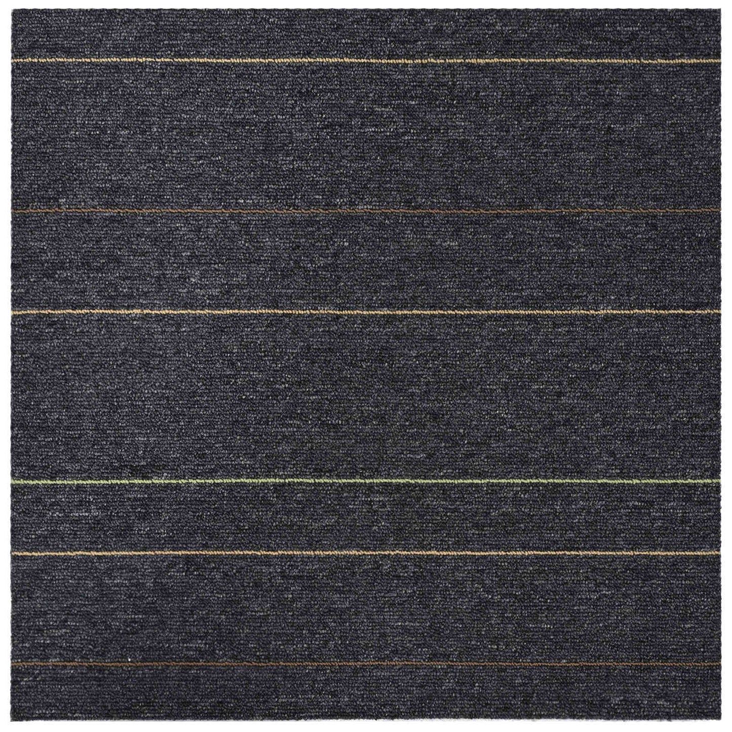vidaXL Carpet Tile Dark Grey with Stripes 50 x 50 cm 20 pcs