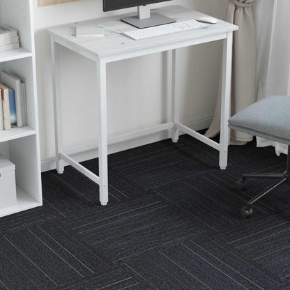 vidaXL Carpet Tile Dark Grey with Stripes 50 x 50 cm 36 pcs