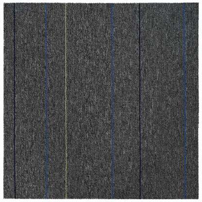 vidaXL Carpet Tile Medium Grey with Stripes 50 x 50 cm 4 pcs