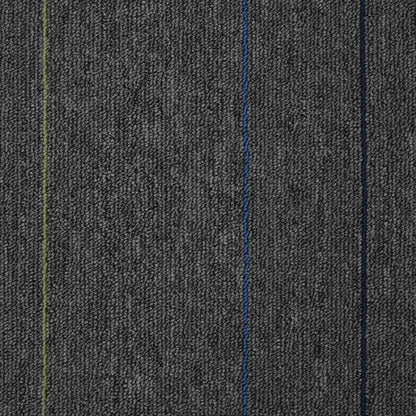 vidaXL Carpet Tile Medium Grey with Stripes 50 x 50 cm 20 pcs