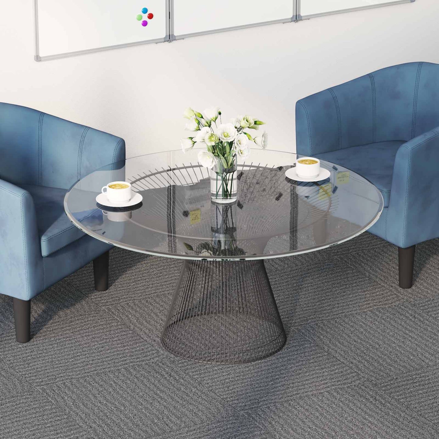 vidaXL Carpet Tile Brown 50 x 50 cm 36 pcs PP and Bitumen