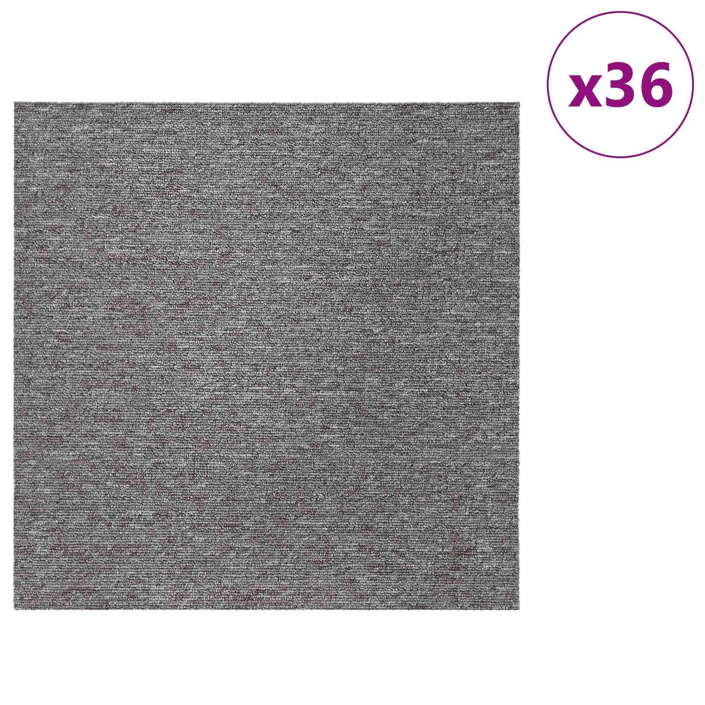 vidaXL Carpet Tile Brown 50 x 50 cm 36 pcs PP and Bitumen