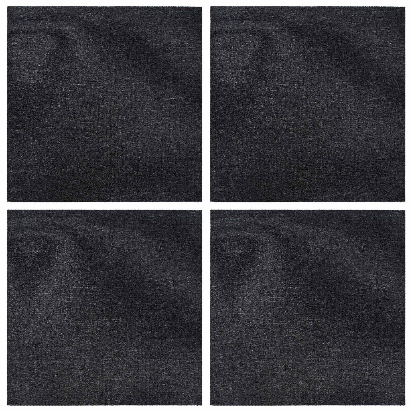 vidaXL Carpet Tile Dark Grey 50 x 50 cm 4 pcs PP and Bitumen