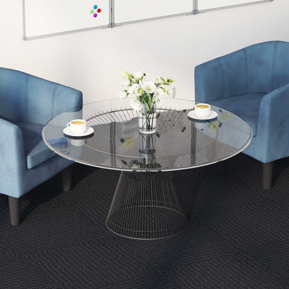 vidaXL Carpet Tile Dark Grey 50 x 50 cm 20 pcs PP and Bitumen
