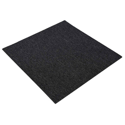 vidaXL Carpet Tile Dark Grey 50 x 50 cm 36 pcs PP and Bitumen