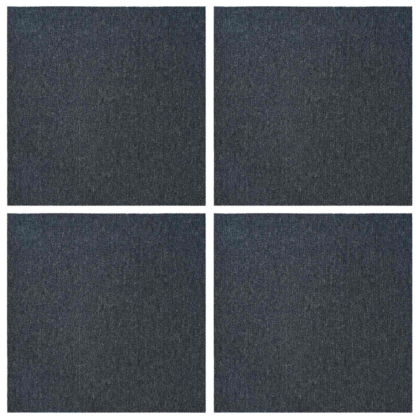 vidaXL Carpet Tile Blue Grey 50 x 50 cm 4 pcs PP and Bitumen