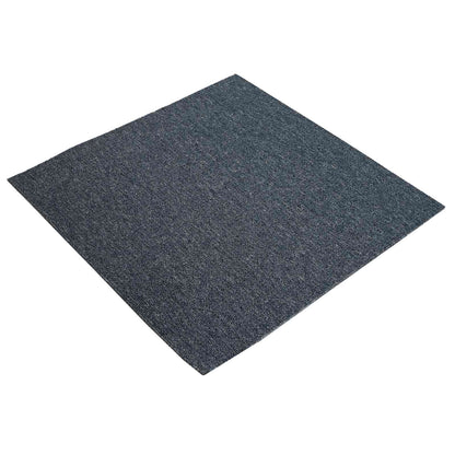 vidaXL Carpet Tile Blue Grey 50 x 50 cm 36 pcs PP and Bitumen