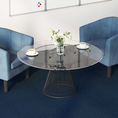 vidaXL Carpet Tile Blue 50 x 50 cm 36 pcs PP and Bitumen