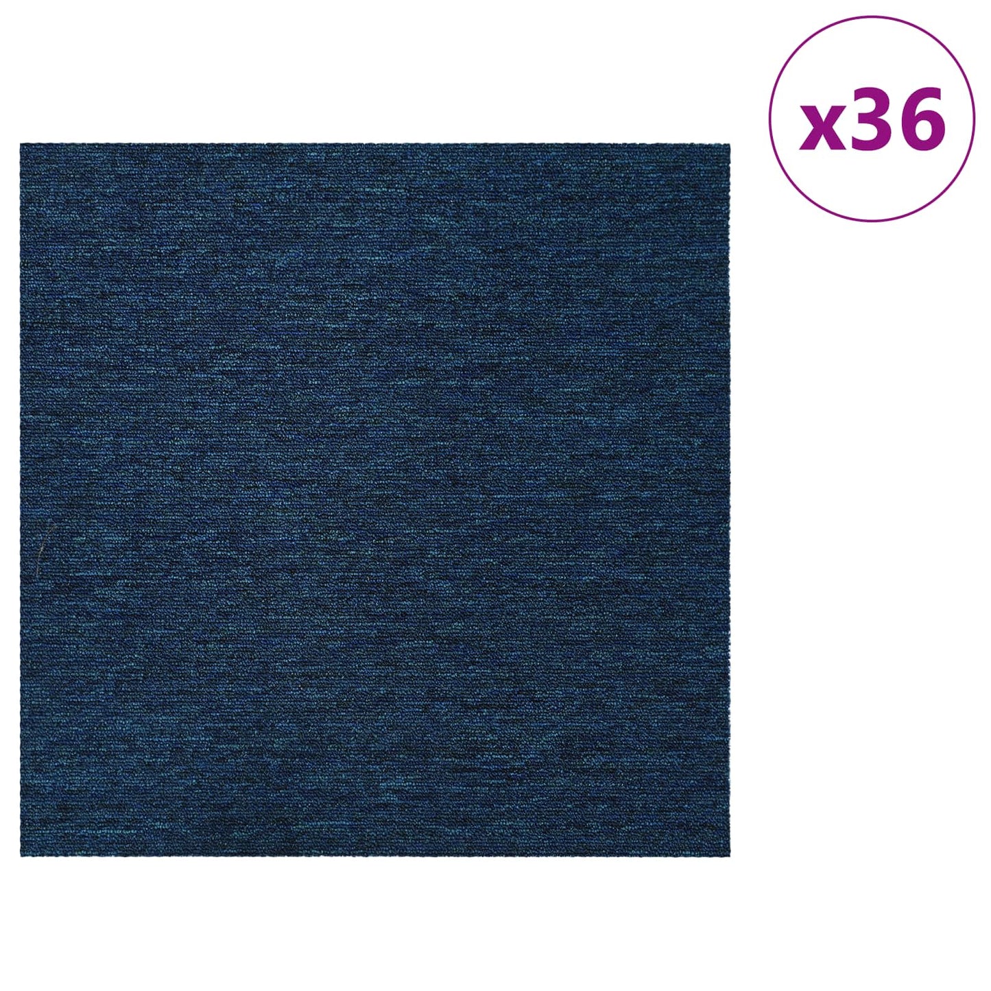 vidaXL Carpet Tile Blue 50 x 50 cm 36 pcs PP and Bitumen