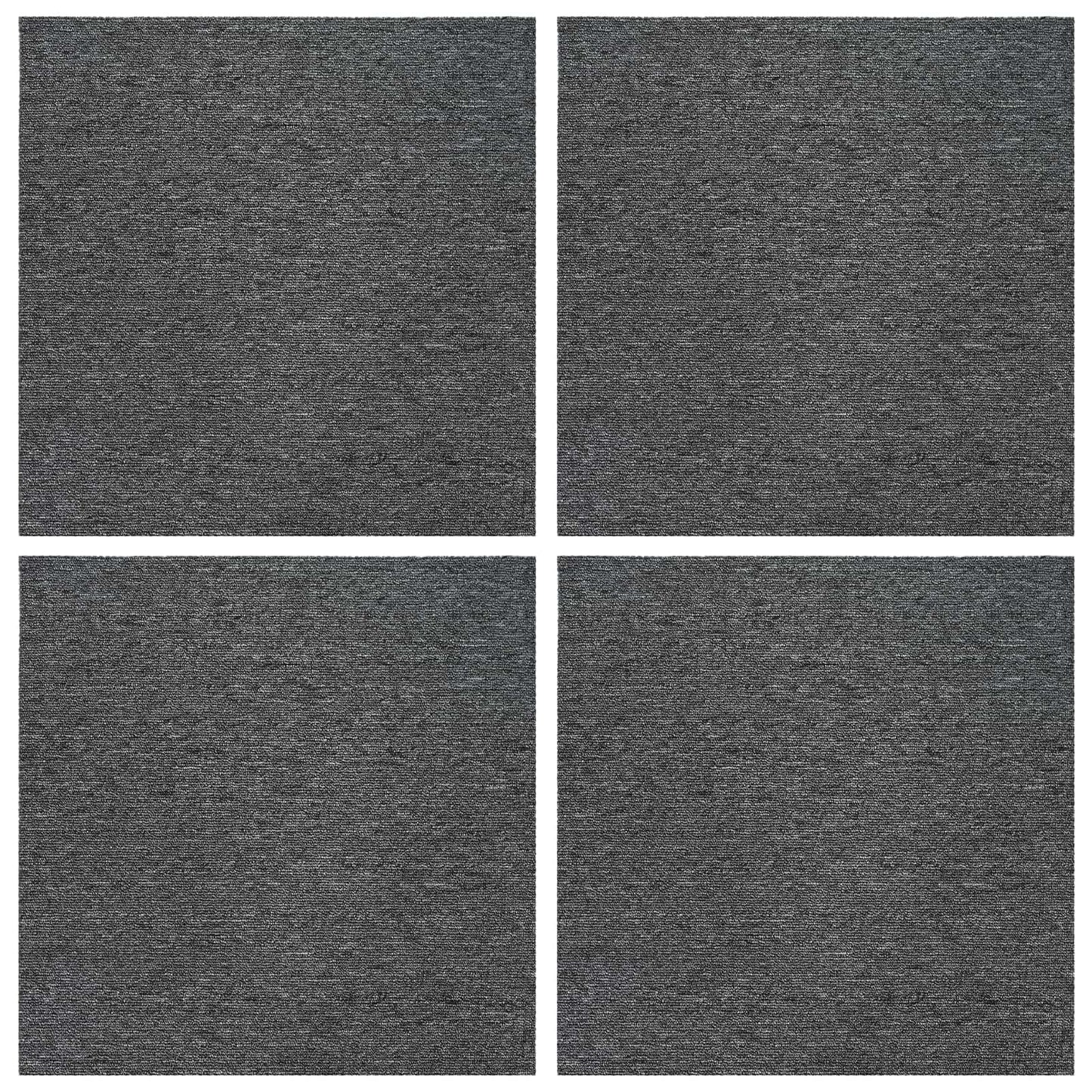vidaXL Carpet Tile Medium Grey 50 x 50 cm 4 pcs PP and Bitumen