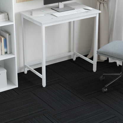 vidaXL Carpet Tile Striped Light Grey 50 x 50 cm 4 pcs PP and Bitumen