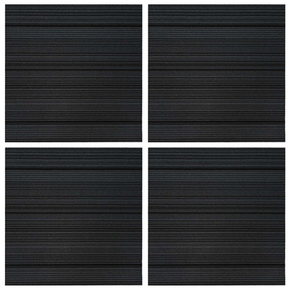 vidaXL Carpet Tile Striped Light Grey 50 x 50 cm 4 pcs PP and Bitumen