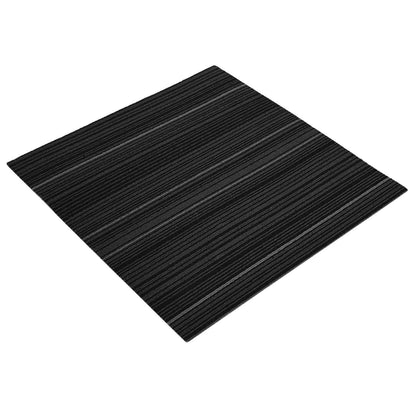 vidaXL Carpet Tile Striped Dark Grey 50 x 50 cm 4 pcs PP and Bitumen