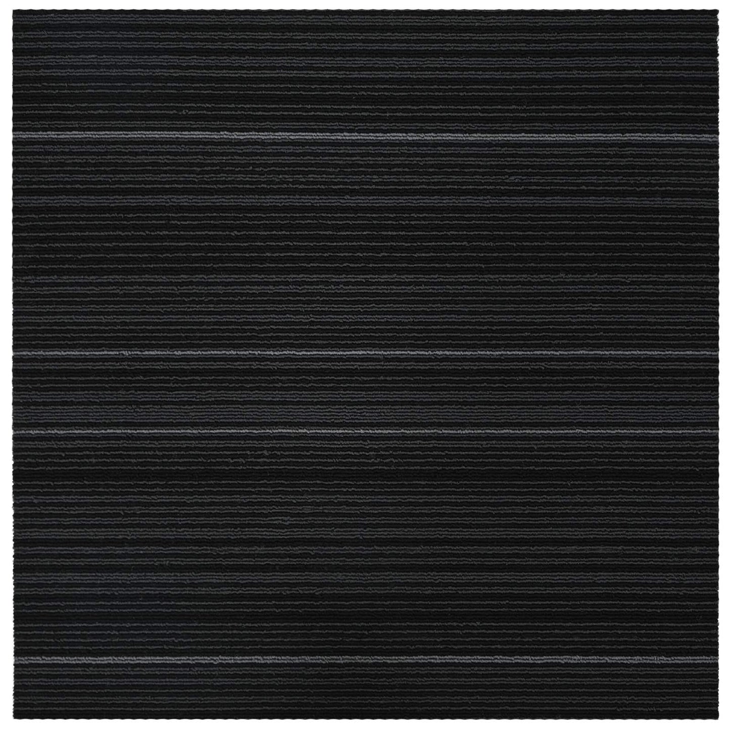 vidaXL Carpet Tile Striped Dark Grey 50 x 50 cm 4 pcs PP and Bitumen