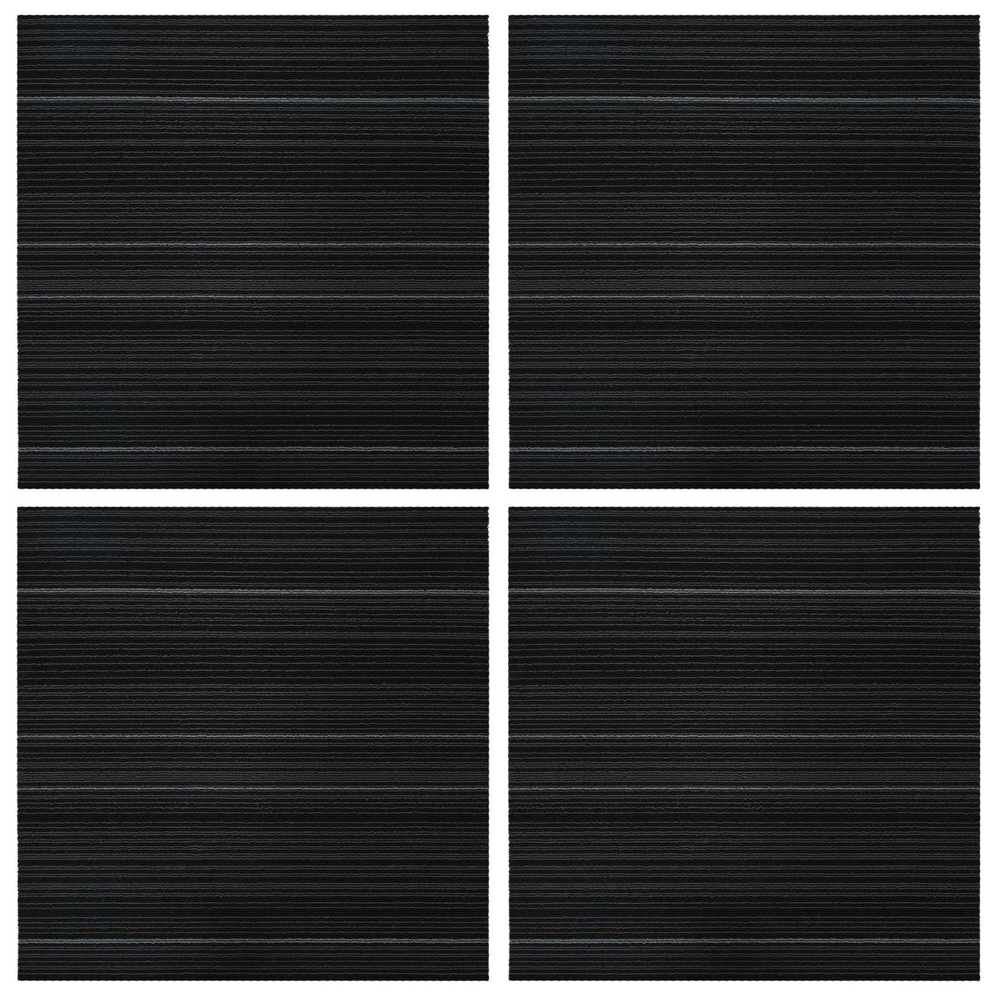 vidaXL Carpet Tile Striped Dark Grey 50 x 50 cm 4 pcs PP and Bitumen