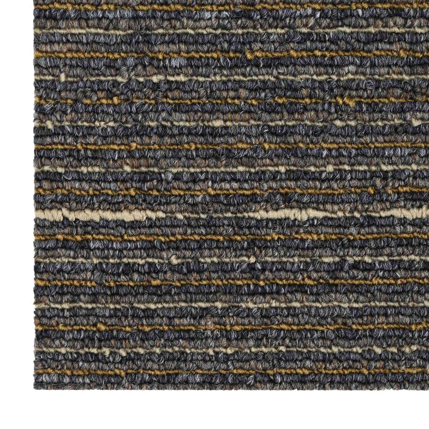vidaXL Carpet Tile Striped Light Brown 50 x 50 cm 4 pcs PP and Bitumen