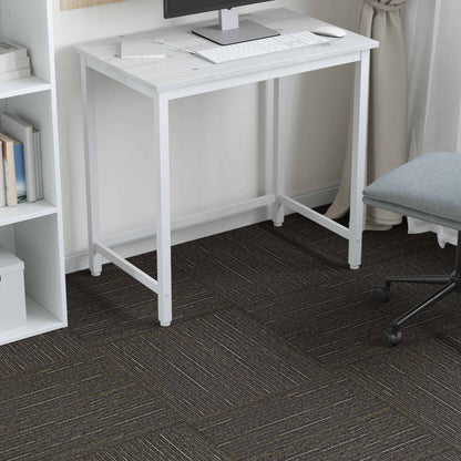 vidaXL Carpet Tile Striped Light Brown 50 x 50 cm 4 pcs PP and Bitumen