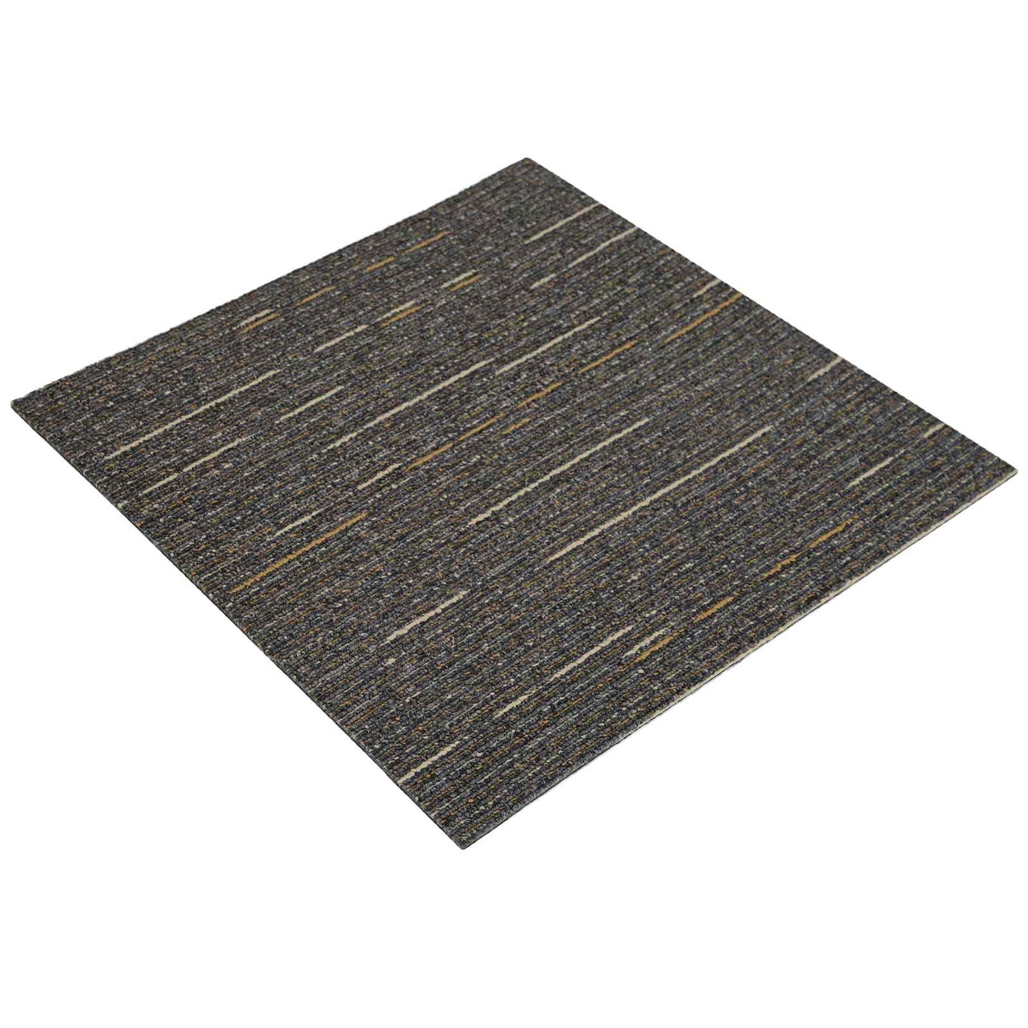 vidaXL Carpet Tile Striped Light Brown 50 x 50 cm 4 pcs PP and Bitumen