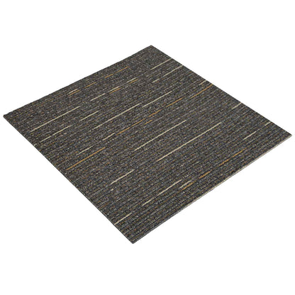 vidaXL Carpet Tile Striped Light Brown 50 x 50 cm 4 pcs PP and Bitumen