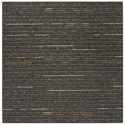 vidaXL Carpet Tile Striped Light Brown 50 x 50 cm 4 pcs PP and Bitumen
