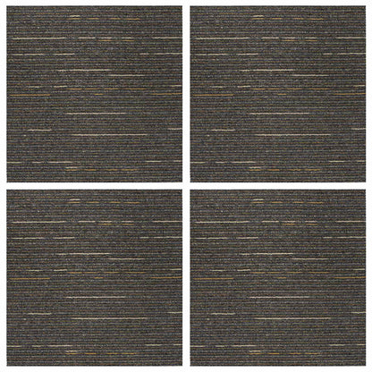 vidaXL Carpet Tile Striped Light Brown 50 x 50 cm 4 pcs PP and Bitumen