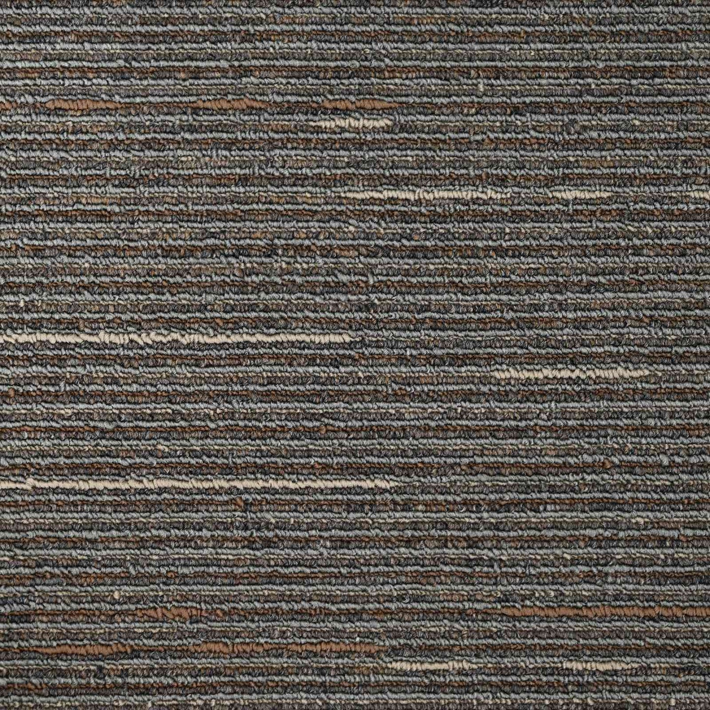 vidaXL Carpet Tile Striped Dark Brown 50 x 50 cm 36 pcs PP and Bitumen