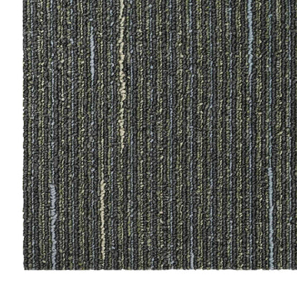 vidaXL Carpet Tile Striped Light Green 50 x 50 cm 36 pcs