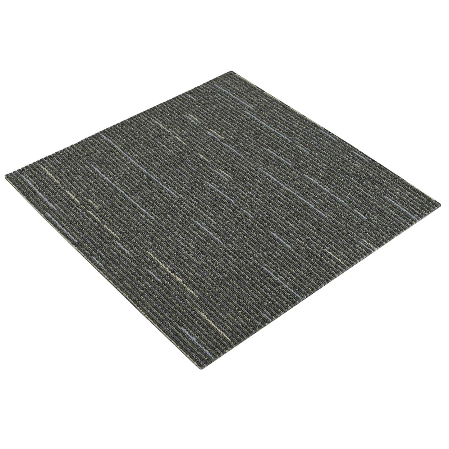 vidaXL Carpet Tile Striped Light Green 50 x 50 cm 36 pcs