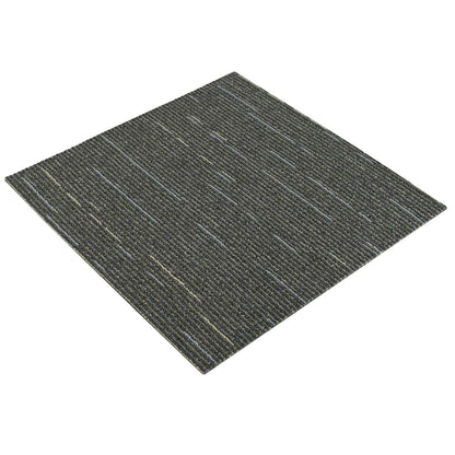 vidaXL Carpet Tile Striped Light Green 50 x 50 cm 36 pcs