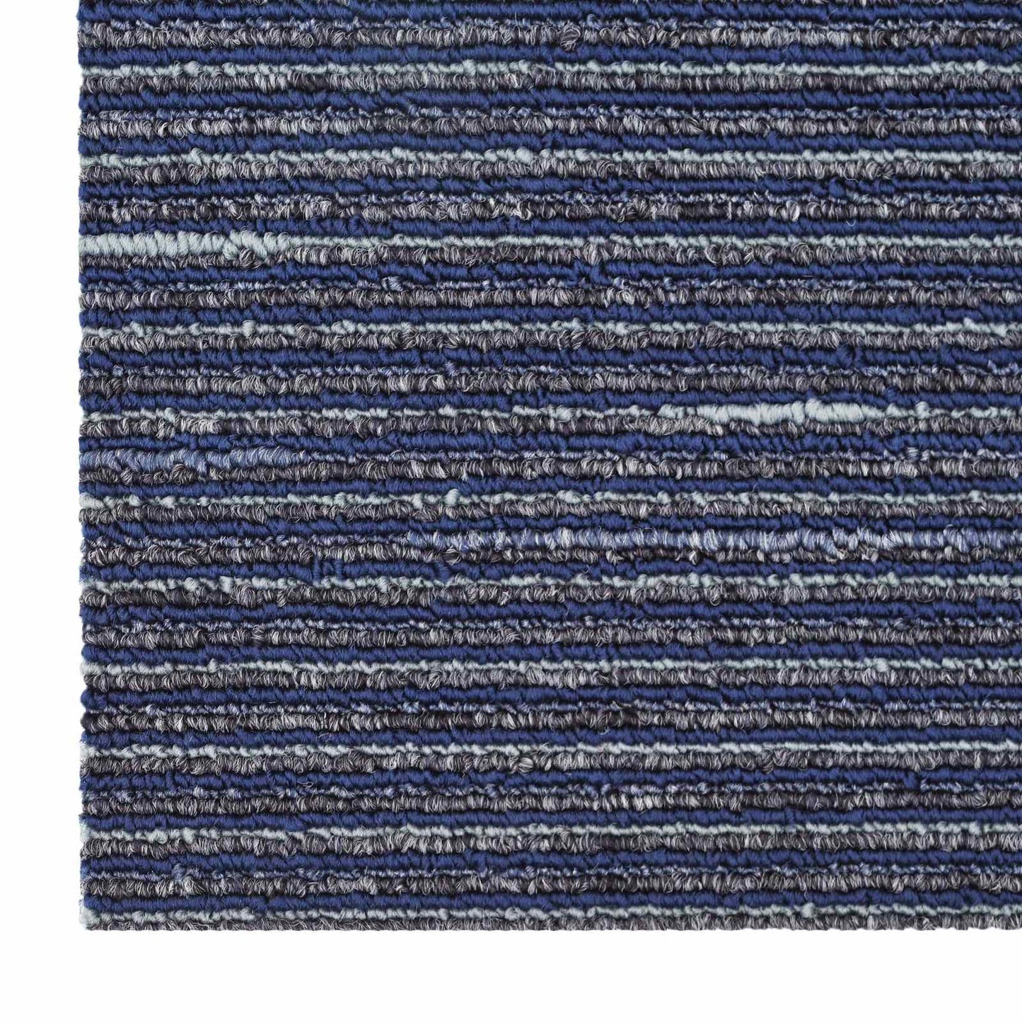 vidaXL Carpet Tile Striped Blue 50 x 50 cm 20 pcs PP and Bitumen