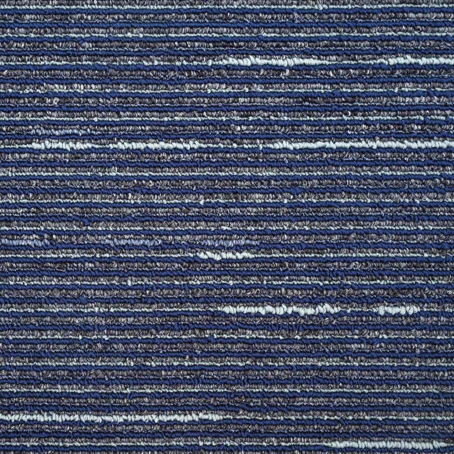 vidaXL Carpet Tile Striped Blue 50 x 50 cm 20 pcs PP and Bitumen