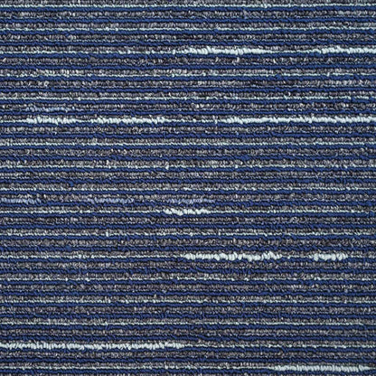 vidaXL Carpet Tile Striped Blue 50 x 50 cm 20 pcs PP and Bitumen