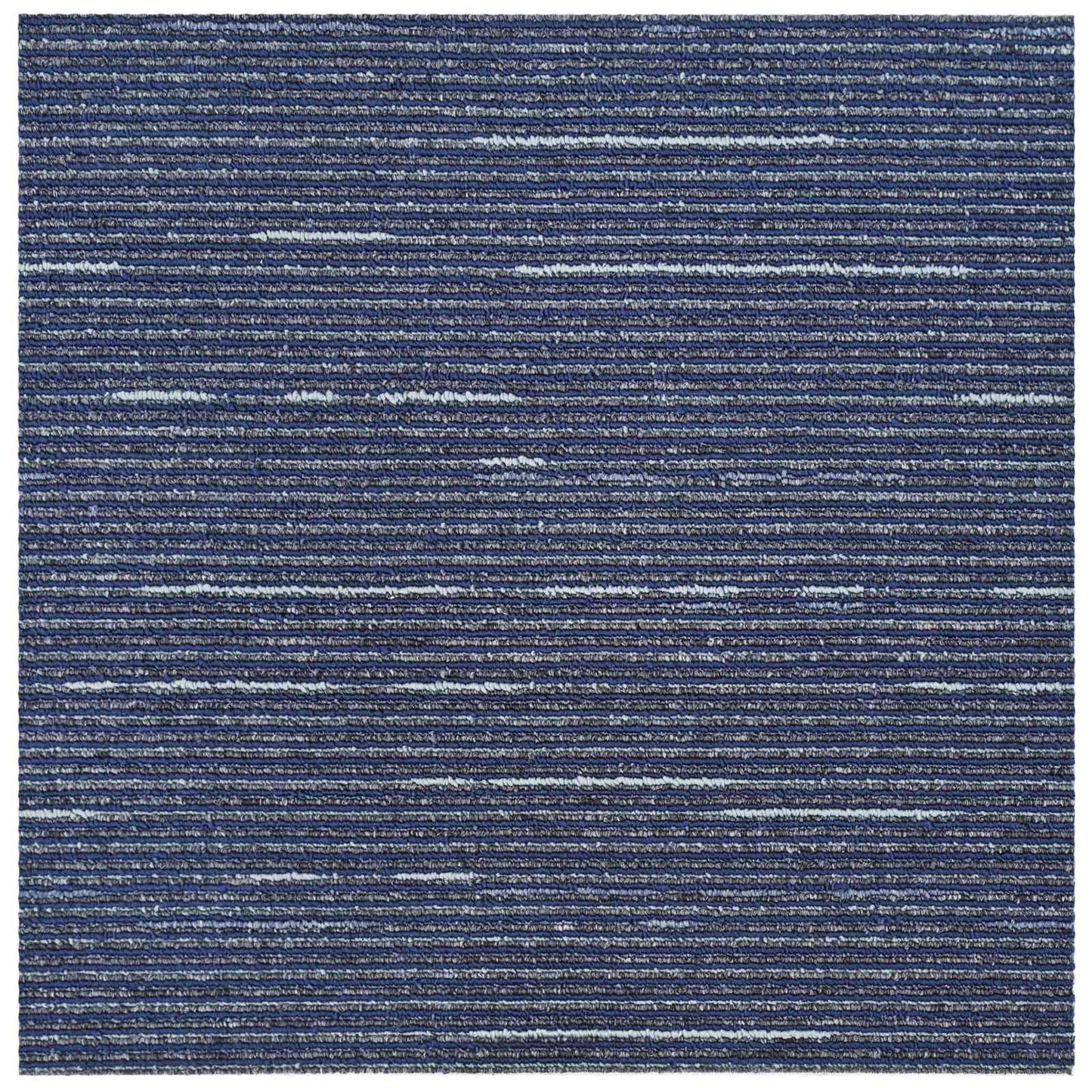 vidaXL Carpet Tile Striped Blue 50 x 50 cm 20 pcs PP and Bitumen