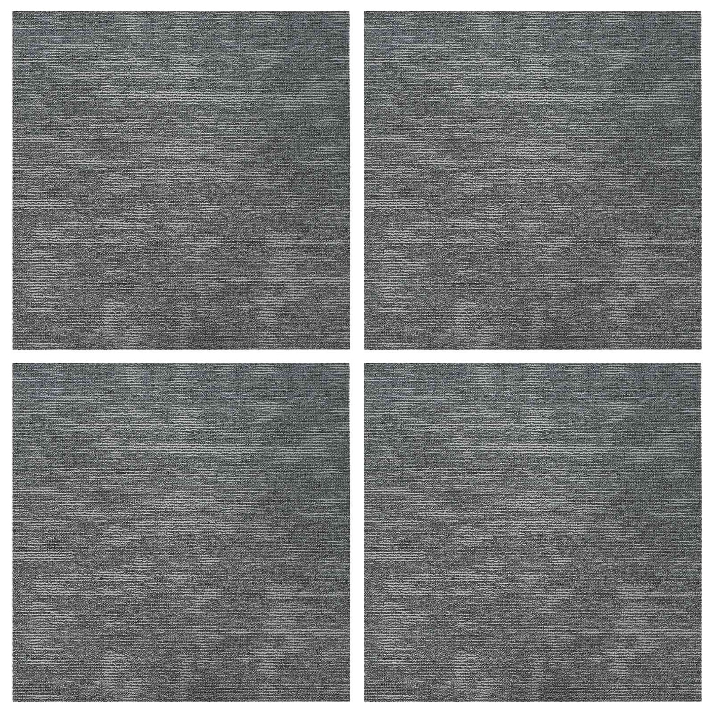 vidaXL Carpet Tile Rock Grey 50 x 50 cm 4 pcs PP and Bitumen