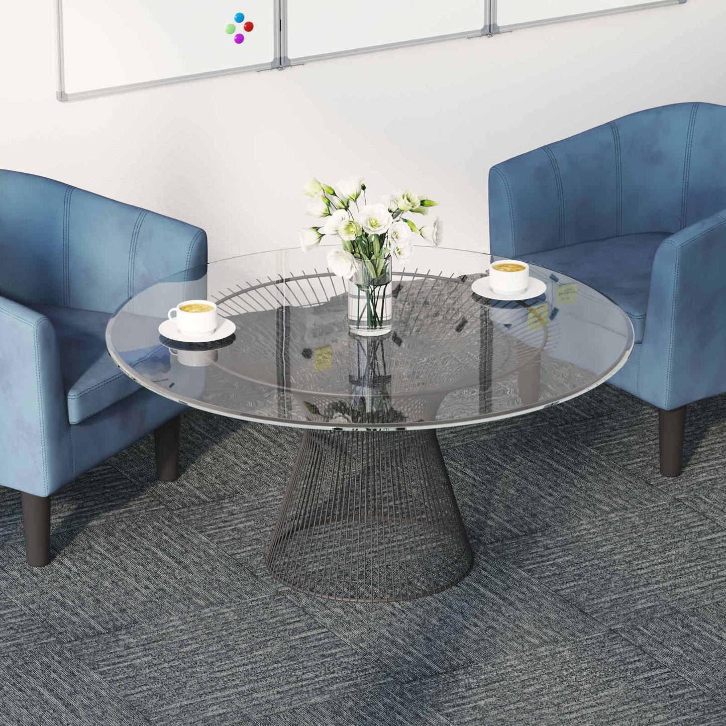 vidaXL Carpet Tile Rock Grey 50 x 50 cm 20 pcs PP and Bitumen