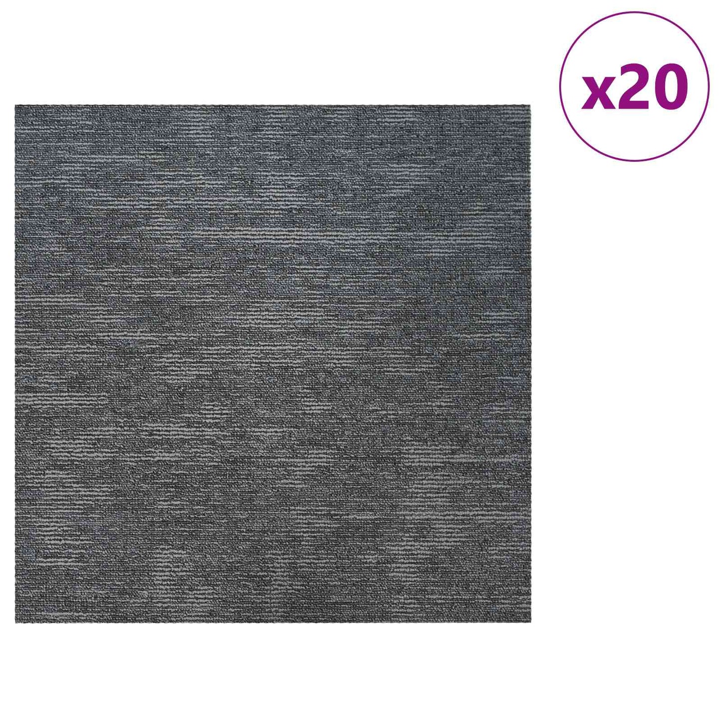 vidaXL Carpet Tile Sky Grey 50 x 50 cm 20 pcs PP and Bitumen