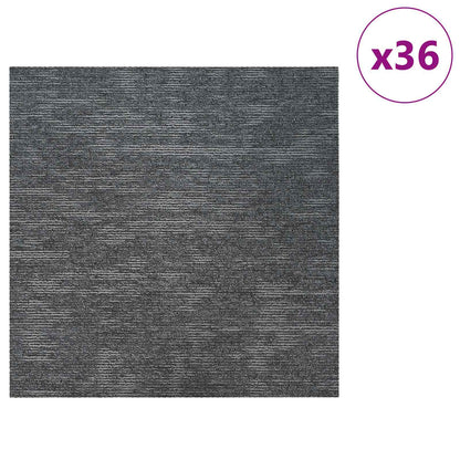 vidaXL Carpet Tile Sky Grey 50 x 50 cm 36 pcs PP and Bitumen